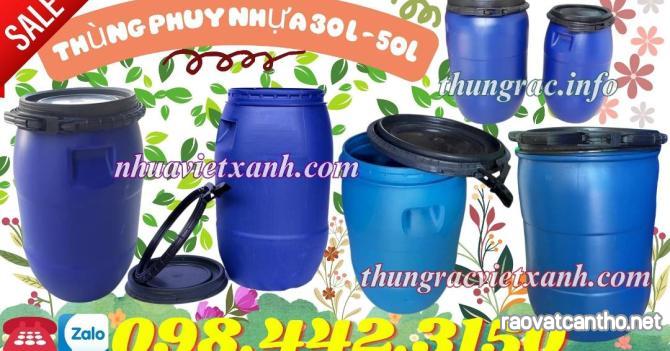 Thùng phuy nhựa đai nhựa 30 lít và 50 lít giá rẻ call/zalo 098.442.3150 Huyền