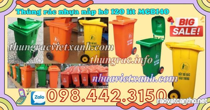 Thùng rác 120 lít nắp hở MGB140