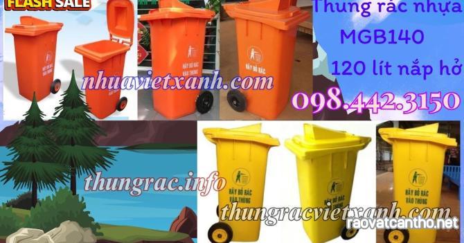 Thùng rác 120 lít nắp hở MGB140