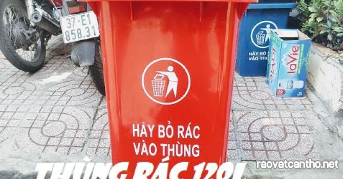Thùng rác 120l, thùng đựng rác công nghiệp, thùng rác tòa nhà, thùng rác văn phòng, th