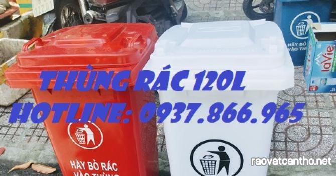 Thùng rác 120l, thùng đựng rác công nghiệp, thùng rác tòa nhà, thùng rác văn phòng, th