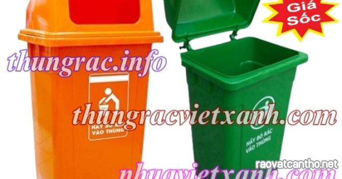 Thùng rác 90 lít nắp hở nhựa HDPE MGB90H