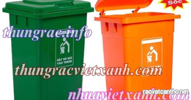 Thùng rác 90 lít nắp kín nhựa HDPE MGB90K