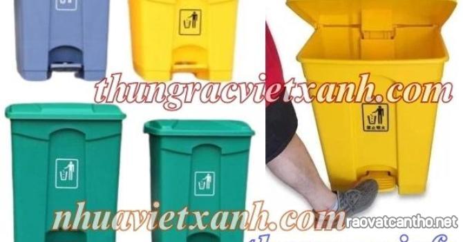 Thùng rác đạp chân nhựa HDPE dung tích 30L - 45L - 68L