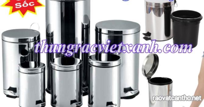 Thùng rác inox có chân đạp