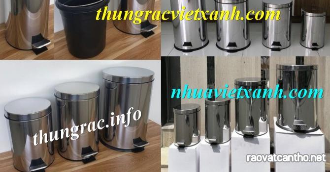 Thùng rác inox đạp chân 5 lít - 8 lít - 12 lít - 20 lít - 30 lít