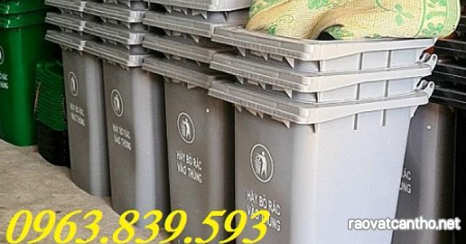 Thùng rác nhựa 120lit màu xám giảm giá chỉ 390k/ thùng - Lh 0963.839.593 Ms.Loan