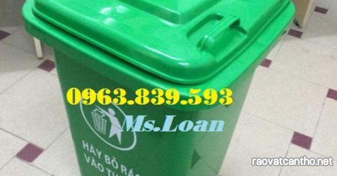 Thùng rác nhựa 60L nắp kín, thùng rác gia đình 60L, giá thùng rác 60L rẻ / 0963.839.593 Loan