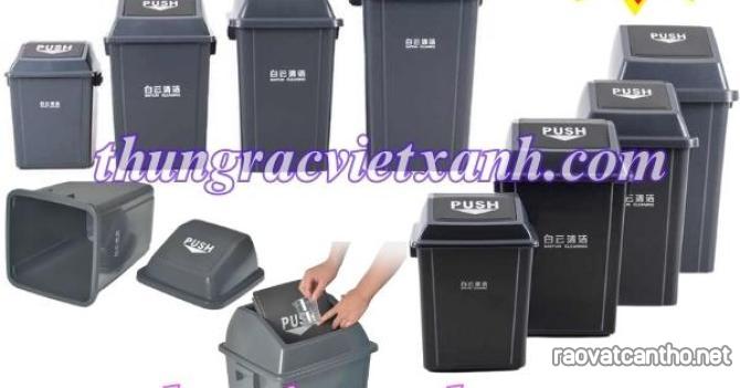 Thùng rác nhựa nắp lật dung tích 25L - 40L - 60L - 100L