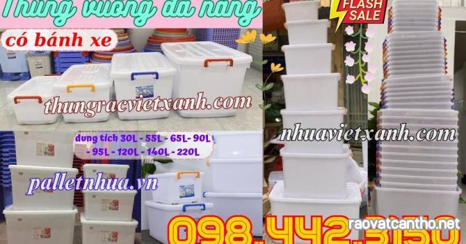 Thùng vuông đa năng có bánh xe - Giải pháp tiện lợi cho không gian sống hiện đại