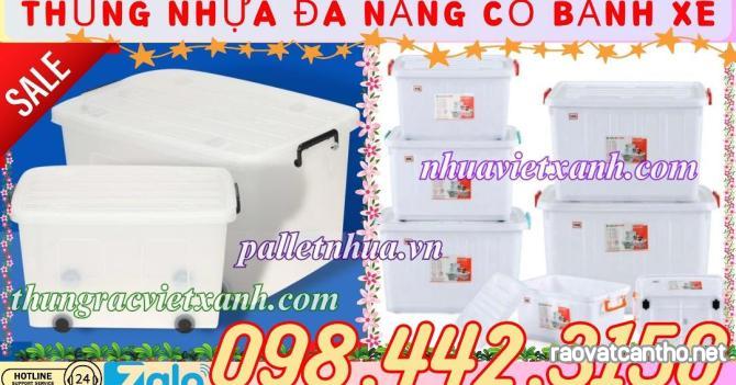 Thùng vuông đa năng có bánh xe - Giải pháp tiện lợi cho không gian sống hiện đại