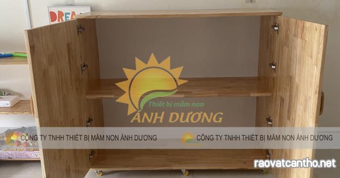 Tủ đựng chăn gối mầm non dành cho nhà trẻ, mẫu giáo