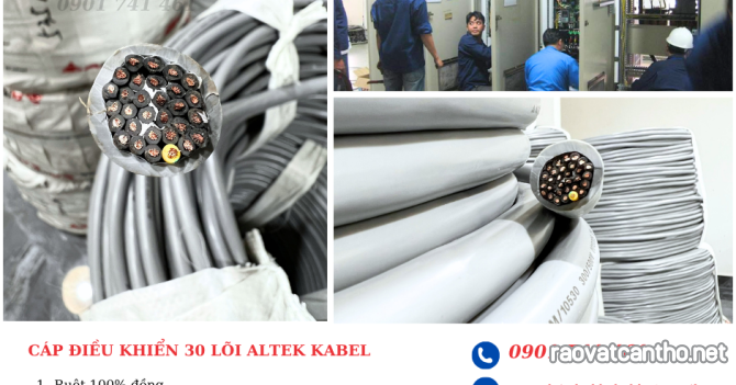 Ứng dụng thực tế cáp điều khiển 30 lõi Altek Kabel 