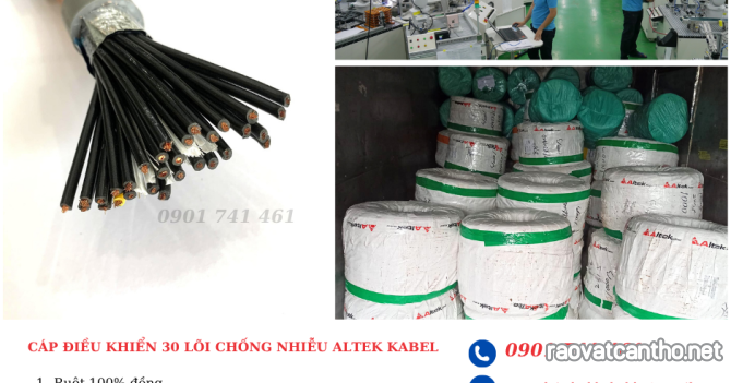 Ứng dụng thực tế cáp điều khiển 30 lõi Altek Kabel 