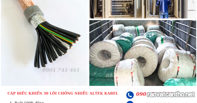 Ứng dụng thực tế cáp điều khiển 30 lõi Altek Kabel 