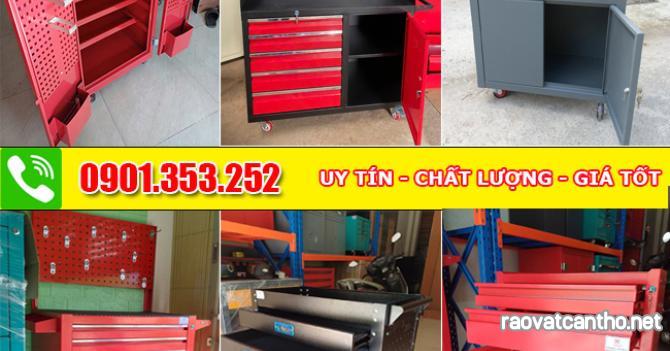 Xe đẩy 3 ngăn kế hơp bảng treo khay