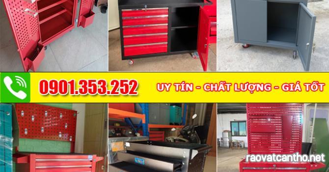 Xe đẩy dụng cụ có giá treo đồ nghề