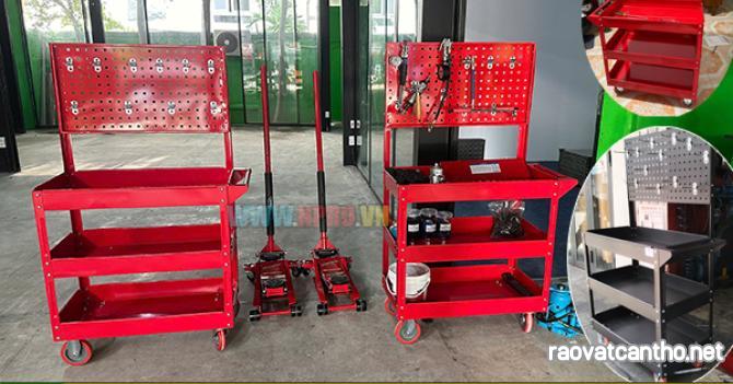 Xe đẩy dụng cụ có giá treo đồ nghề