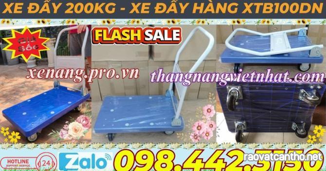 Xe đẩy hàng sàn nhựa 200kg XTB100DN