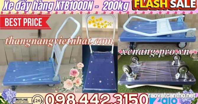 Xe đẩy hàng sàn nhựa 200kg XTB100DN