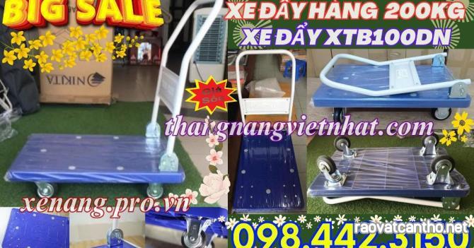 Xe đẩy hàng sàn nhựa 200kg XTB100DN