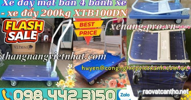 Xe đẩy hàng sàn nhựa 200kg XTB100DN