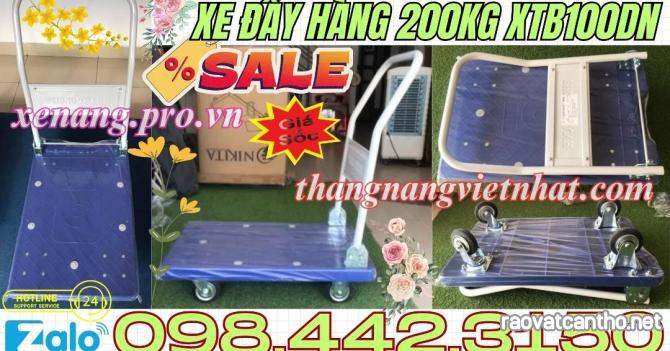 Xe đẩy hàng sàn nhựa 200kg XTB100DN