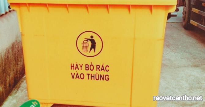 Xe đẩy thu rác lớn 1100 lít  HDPE – Thùng rác nhựa lớn 1100 lít HDPE