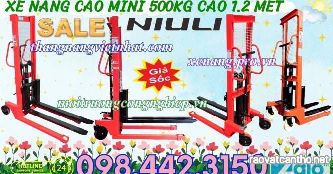 Xe nâng cao mini 500kg nâng cao 1200mm A0.5T/1.2M – NIULI