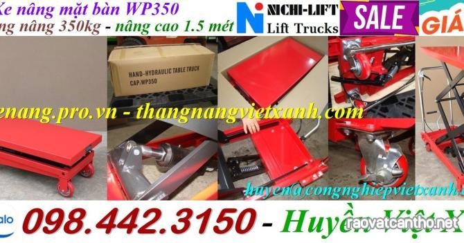 Xe nâng mặt bàn WP350 - 350kg nâng cao 1.5 mét giá rẻ call 0984423150 – Huyền