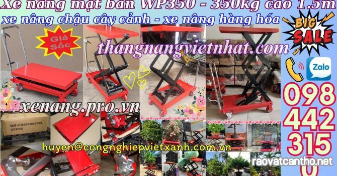 Xe nâng mặt bàn WP350 tải 350kg nâng cao 1500mm - sale giá cực sốc