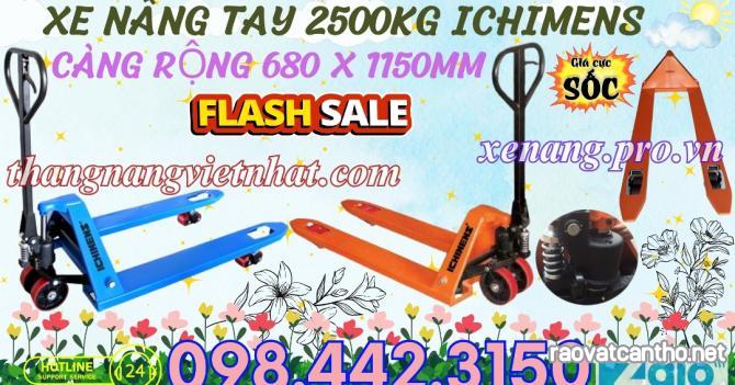 Xe nâng tay 2.5 tấn càng rộng XT680-1150-2.5T ICHIMENS