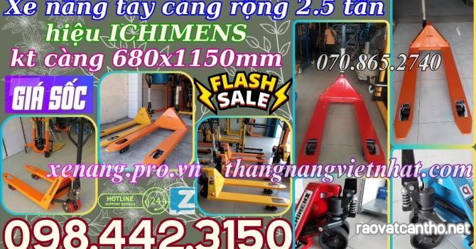 Xe nâng tay 2.5 tấn càng rộng XT680-1150-2.5T ICHIMENS