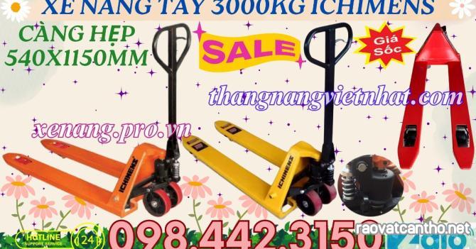 Xe nâng tay 3 tấn càng hẹp XT540-1150-3T ICHIMENS