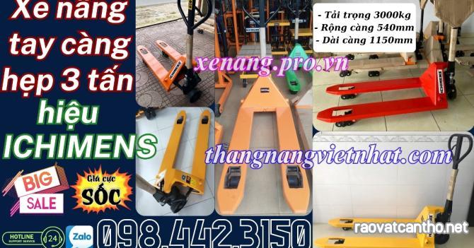 Xe nâng tay 3 tấn càng hẹp XT540-1150-3T ICHIMENS