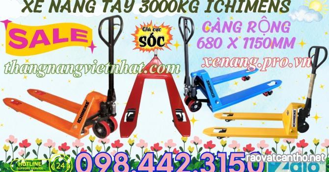 Xe nâng tay 3 tấn càng rộng XT680-1150-3T ICHIMENS