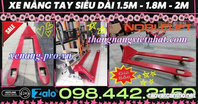 Xe nâng tay càng siêu dài 1.5m - 1.8m - 2m - tải 2 tấn và 2.5 tấn