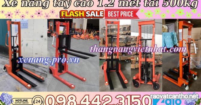 Xe nâng tay cao 500kg nâng cao 1200mm - xả kho giá sốc