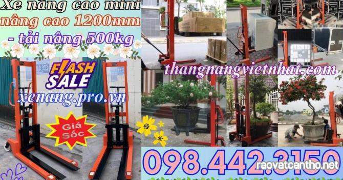 Xe nâng tay cao 500kg nâng cao 1200mm - xả kho giá sốc