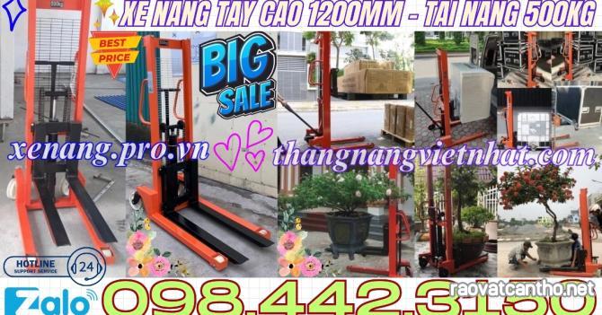 Xe nâng tay cao mini 500kg nâng cao 1200mm A0.5T/1.2M