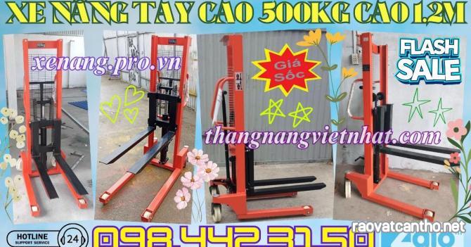 Xe nâng tay cao mini 500kg nâng cao 1200mm A0.5T/1.2M