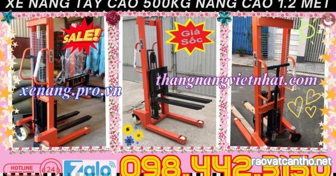 Xe nâng tay cao mini 500kg nâng cao 1200mm A0.5T/1.2M