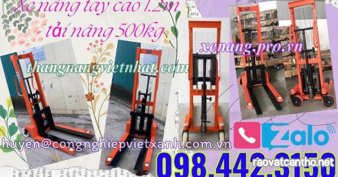 Xe nâng tay cao mini 500kg nâng cao 1200mm A0.5T/1.2M