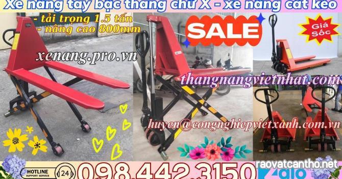 Xe nâng tay cắt kéo 1.5 tấn nâng cao 800mm - xả kho giá cực sốc call/zalo 0984423150 Huyền