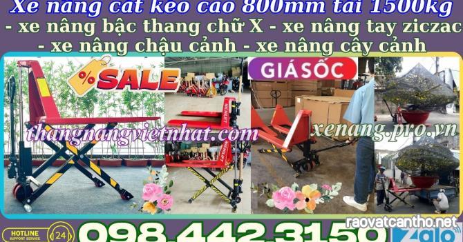 Xe nâng tay cắt kéo 1.5 tấn nâng cao 800mm - xả kho giá cực sốc call/zalo 0984423150 Huyền