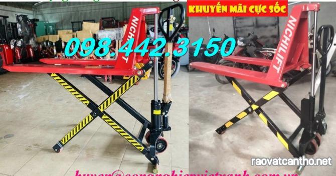 Xe nâng tay cắt kéo 1.5 tấn nâng cao 800mm - xả kho giá sốc