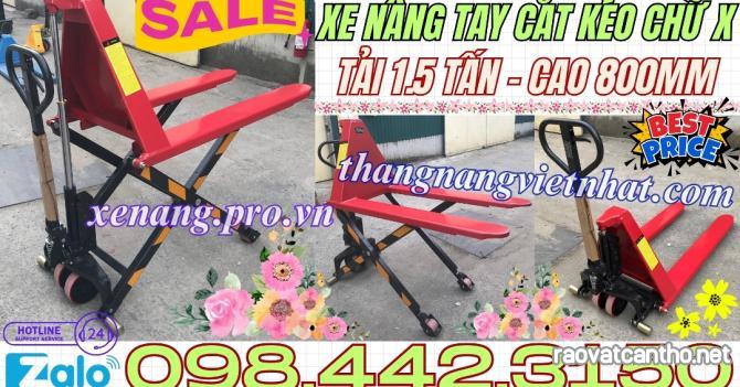 Xe nâng tay cắt kéo 1.5 tấn nâng cao 800mm HL1.5T