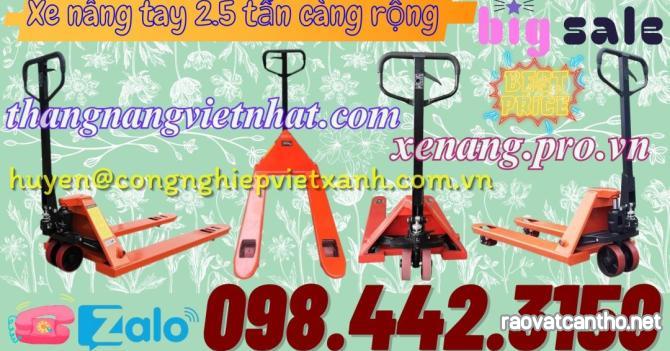 Xe nâng tay thấp 2.5 tấn càng rộng 685x1220mm