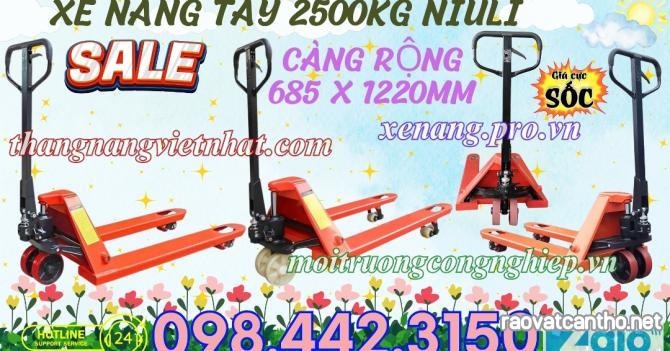 Xe nâng tay thấp 2500kg càng rộng AC25M – NIULI