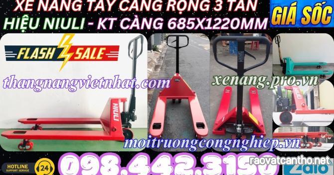 Xe nâng tay thấp 3000kg càng rộng AC30M – NIULI